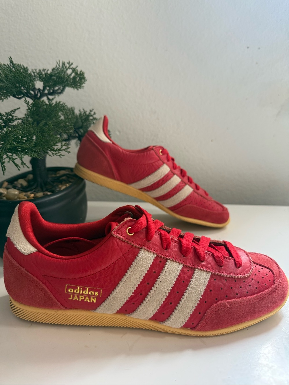adidas Japan women size 7 Red and Cream Japan Sneakers